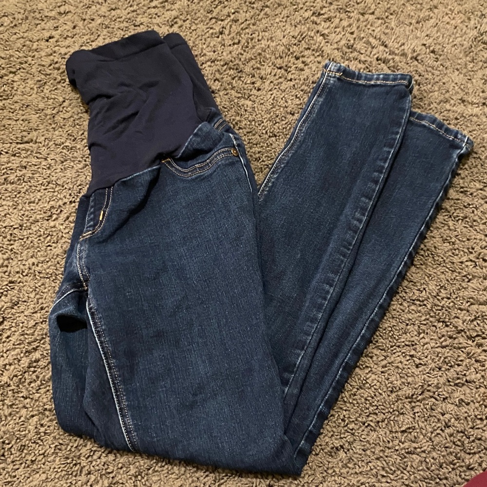 Indigo Blue Women's Dark Wash Jeggings Maternity medium